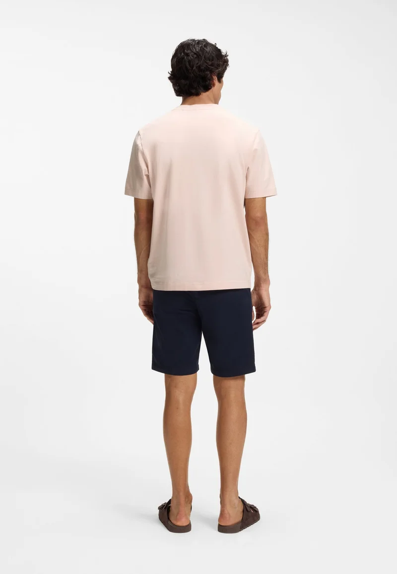 BOSS Stretch-cotton T-shirt with contrast logo