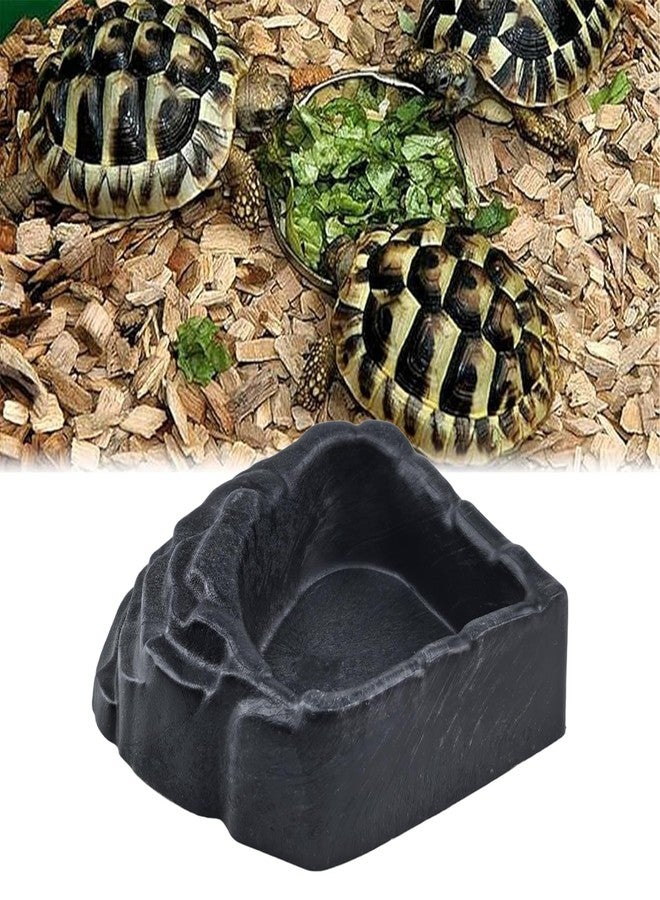 فلاين وعاء ماء للزواحف، وعاء طعام للزواحف، وعاء طعام لدودة الخبز، أوعية ديكور للتراريوم مناسبة للتنين الملتحي، السحلية، الضفدع، أبو بريص النمر، السلحفاة، سرطان البحر الناسك، الحرباء (النمط 2 صغير) - Image 3