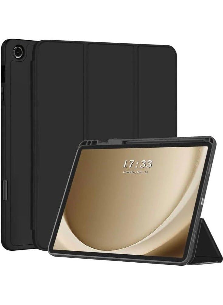 Samsung Galaxy Tab A9+ / A9 Plus 11-Inch 2023 Case Soft TPU Tri-Fold Stand Protective Cover Auto Wake/Sleep (Black)  - Image 1