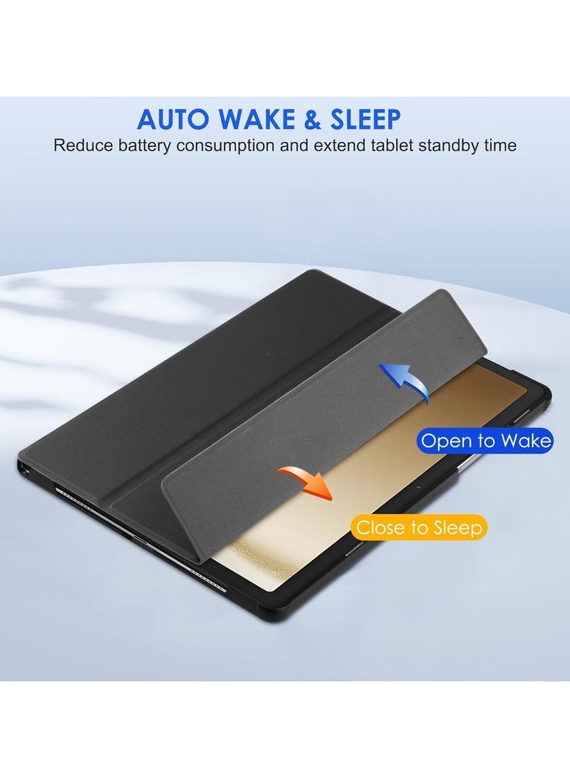 Samsung Galaxy Tab A9+ / A9 Plus 11-Inch 2023 Case Soft TPU Tri-Fold Stand Protective Cover Auto Wake/Sleep (Black)  - Image 3
