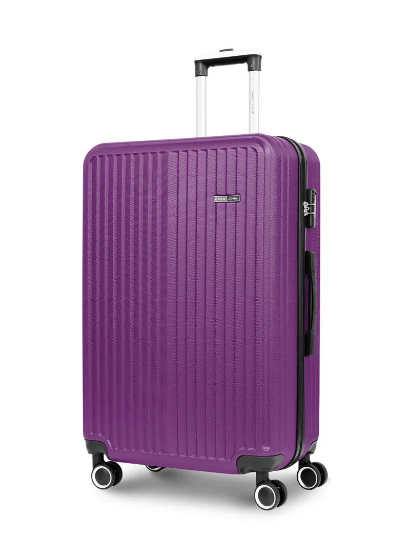 بارا جون Ridge 2-Piece Lightweight ABS Hard Shell Luggage Set – Cabin 10kg & Large 30kg Trolley Bag with 360° Spinner Wheels & TSA Lock, Purple