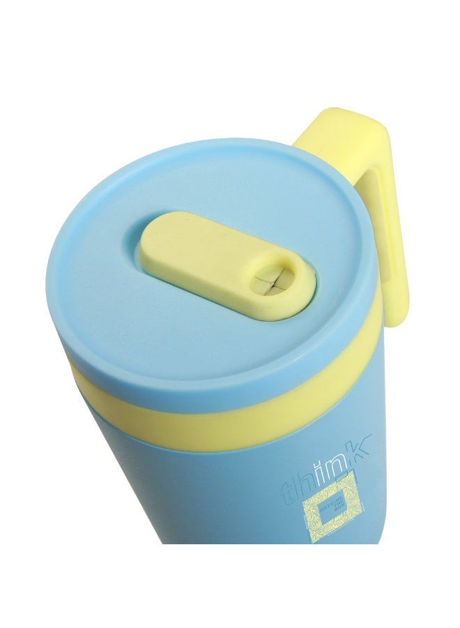 HYDROBREW كوب هيدروبرو فريش فليب مع قشة داخلية سيراميك، 1200 مل أزرق - Image 4