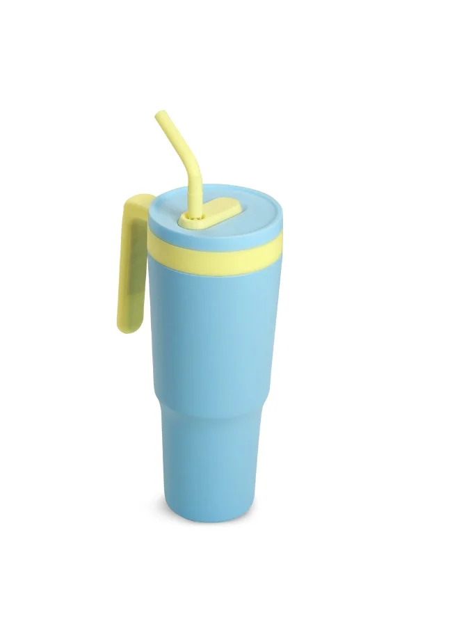 Hydrobrew Hydrobrew Fresh Flip Straw Tumbler w/Ceramic Inside, 1200ml Blue