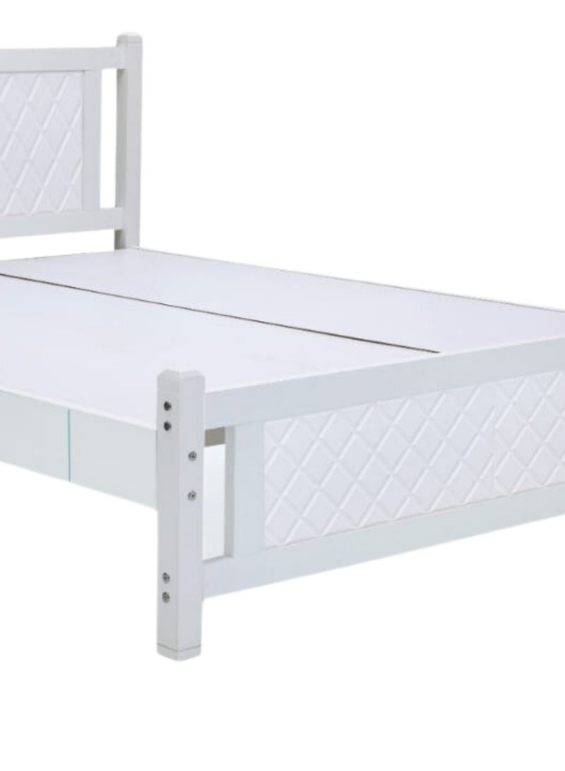 KARNAK سرير خشبي مريح بحجم 150X190 سم - أبيض - Image 3