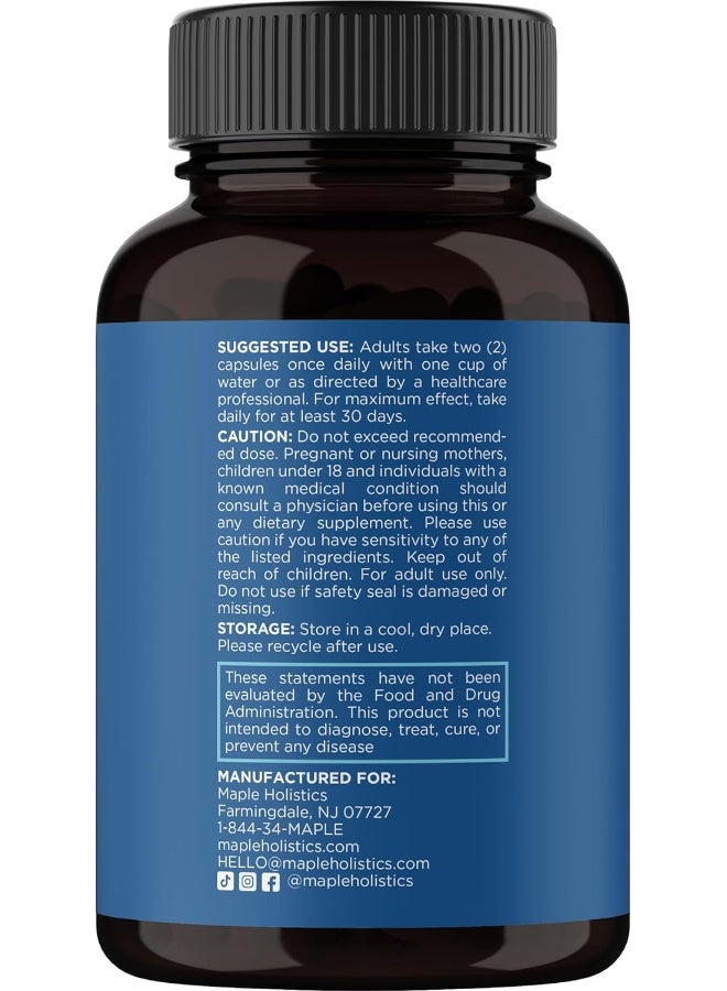 Maple Holistics Biotin and Collagen Supplement Hair Growth Complex - Thicker Fuller Hair Supplement with Biotin 10000mcg Saw Palmetto Keratin Horsetail and More DHT Blocker Hair Growth Vitamins for Women & Men - Image 4