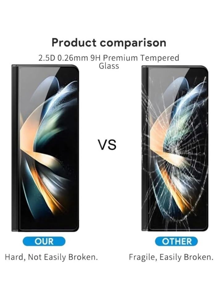 Screen Protector for Samsung Galaxy Z Fold 6 Front Tempered Glass Full Coverage Screen Guard 9H Hardness Anti Fingerprint Scratch Resistance for Samsung Galaxy Z Fold 6 - Image 5