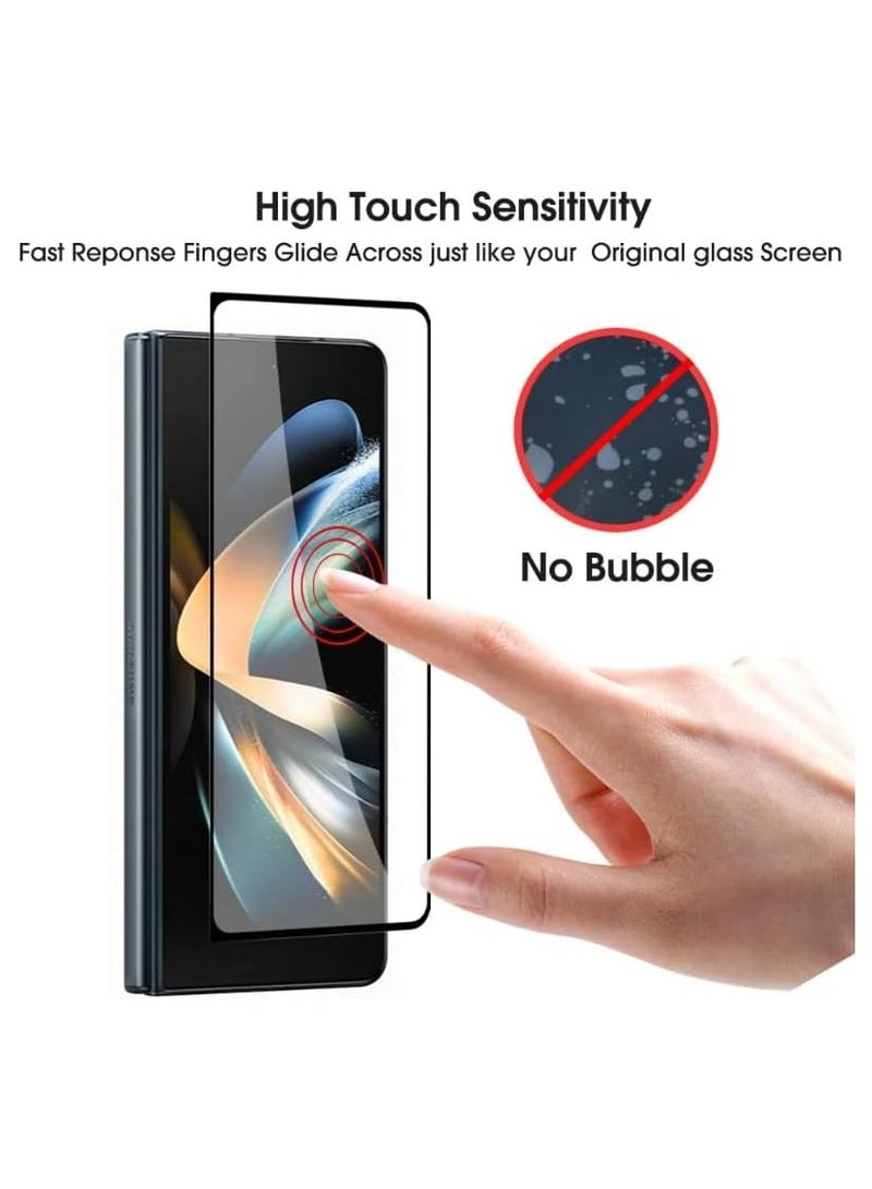 Screen Protector for Samsung Galaxy Z Fold 6 Front Tempered Glass Full Coverage Screen Guard 9H Hardness Anti Fingerprint Scratch Resistance for Samsung Galaxy Z Fold 6 - Image 4