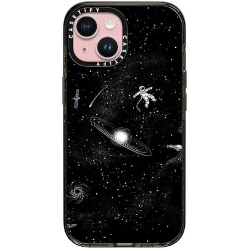 Casetify Impact Case for iPhone 15 【8.2ft 4X Military Grade Drop Protection/Compatible with Magsafe】 - Gravity 3.0 - Clear Black - Image 1