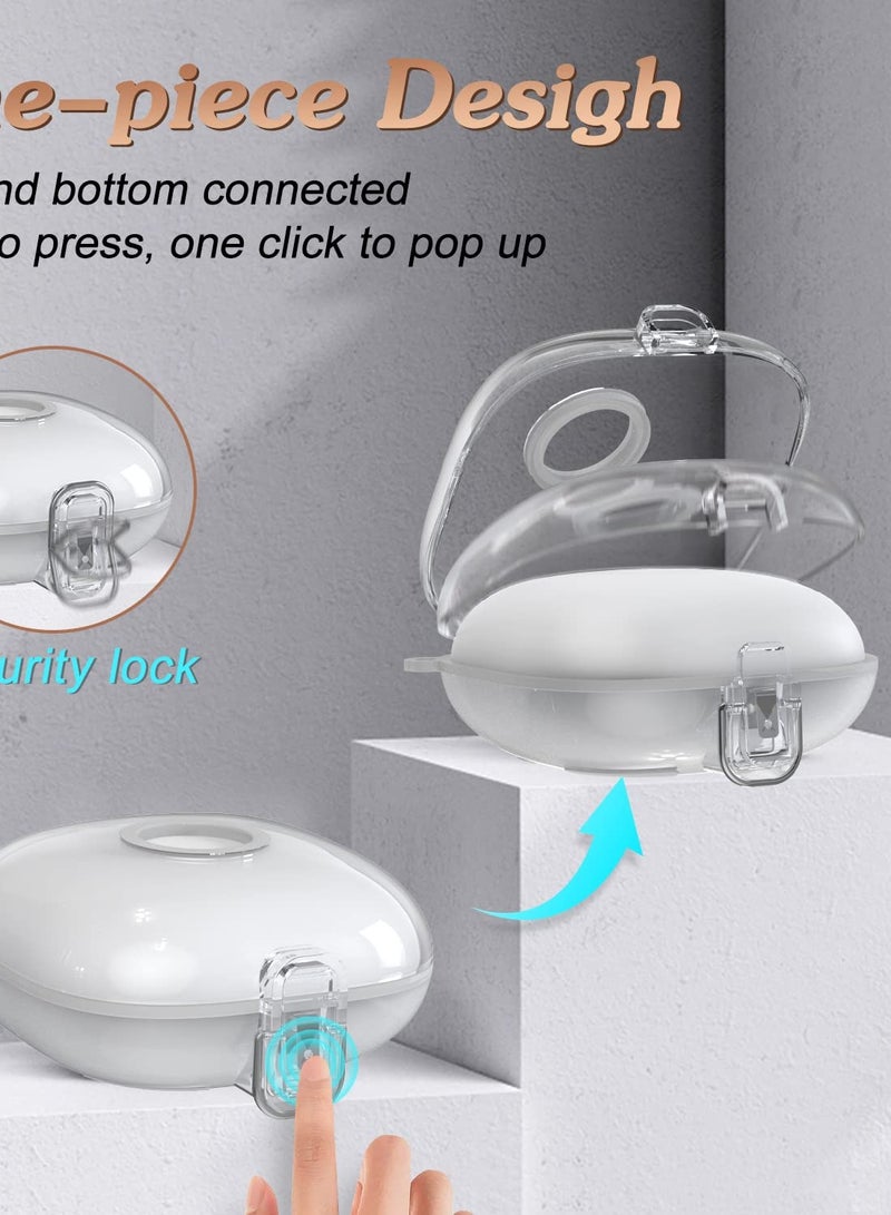 SOLARAE حافظة قفل واضحة لسماعات Beats Fit Pro، غلاف حماية كامل من PC الصلب + سيليكون مع ملحقات حلقة المفاتيح/الحبل - Image 2