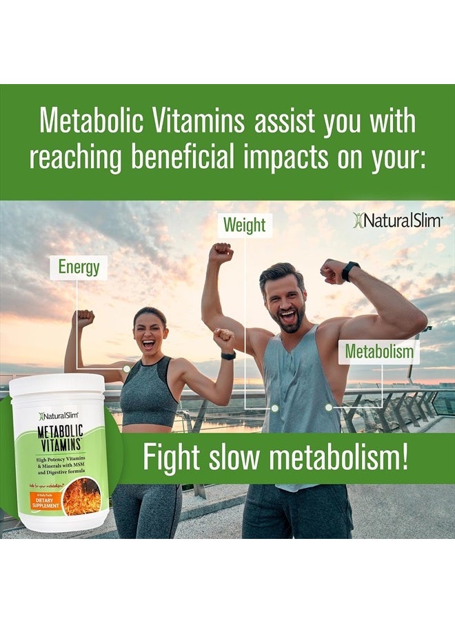 NaturalSlim - Metabolic Vitamins - Combination of High Potency Multivitamins, Minerals, B Complex, Msm, & Digestive Formula Supplements for Men & Women - Energy & Metabolism Support - Capsule,1 Pack - Image 1