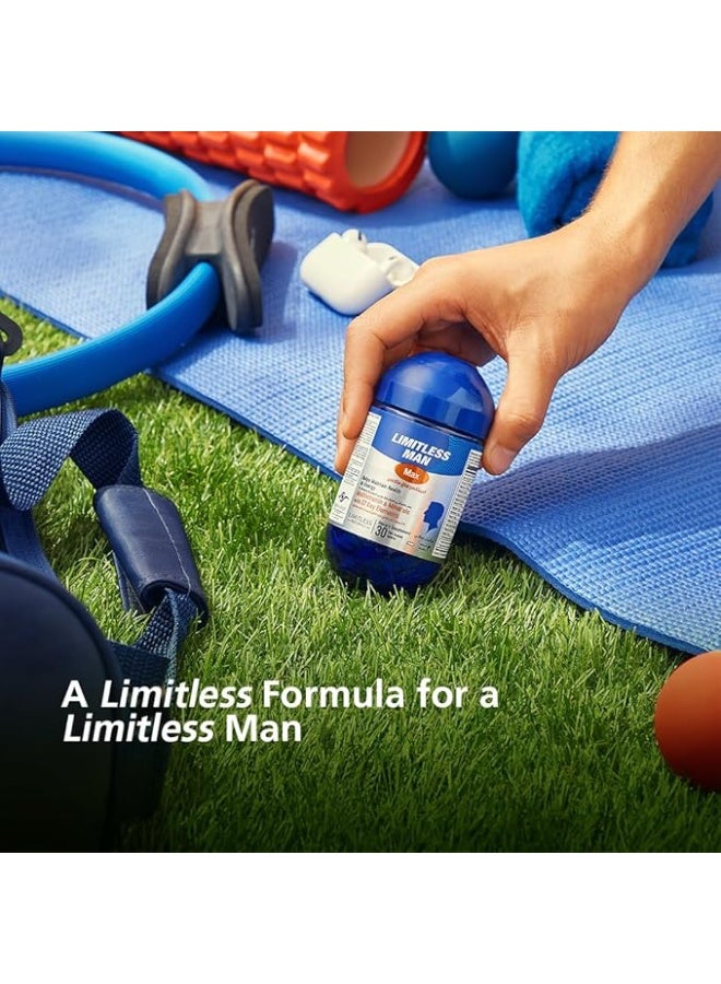 Limitless Man Max – Men’s Daily Multivitamins with 27 Essential Nutrients – Energy, Vitality & Immune Support – Vitamins with Iron, D & B Complex – 30 Tablets - Image 3
