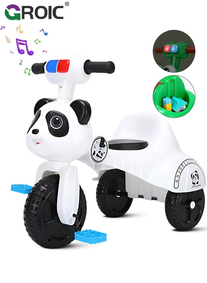 GROIC دراجات ثلاثية للأطفال، دراجة قابلة للطي مع إضاءة موسيقية، دراجة ثلاثية للأطفال قابلة للطي، دراجة مضادة للتقلبات للأطفال - Image 1