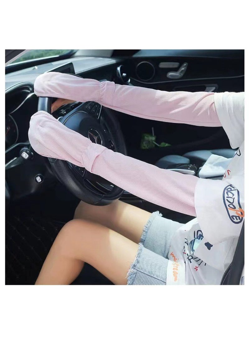 زوج واحد من قفازات الحماية من أشعة الشمس فوق البنفسجية، قفازات القيادة، قفازات ركوب الدراجات، أكمام حماية من الشمس بدون أصابع، أكمام حماية من أشعة الشمس UPF50+، أكمام رياضية خارجية - Image 1