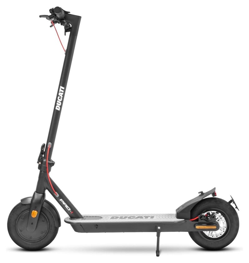 Ducati Pro1 Evo Advanced Electric Scooter | 350W Powerful Motor, Turn Signals, 10” Air Tyres, Dual Braking System | 25Km Range, Led Display, 4 Driving Modes, Max Load 100Kg | Black - Image 1