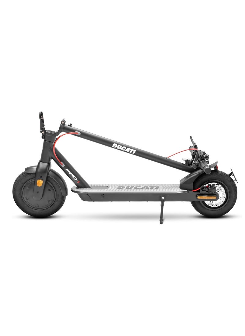 Ducati - Pro1 Evo Advanced Electric Scooter | 350W Powerful Motor, Turn Signals, 10” Air Tyres, Dual Braking System | 25Km Range, Led Display, 4 Driving Modes, Max Load 100Kg | Black - Image 1