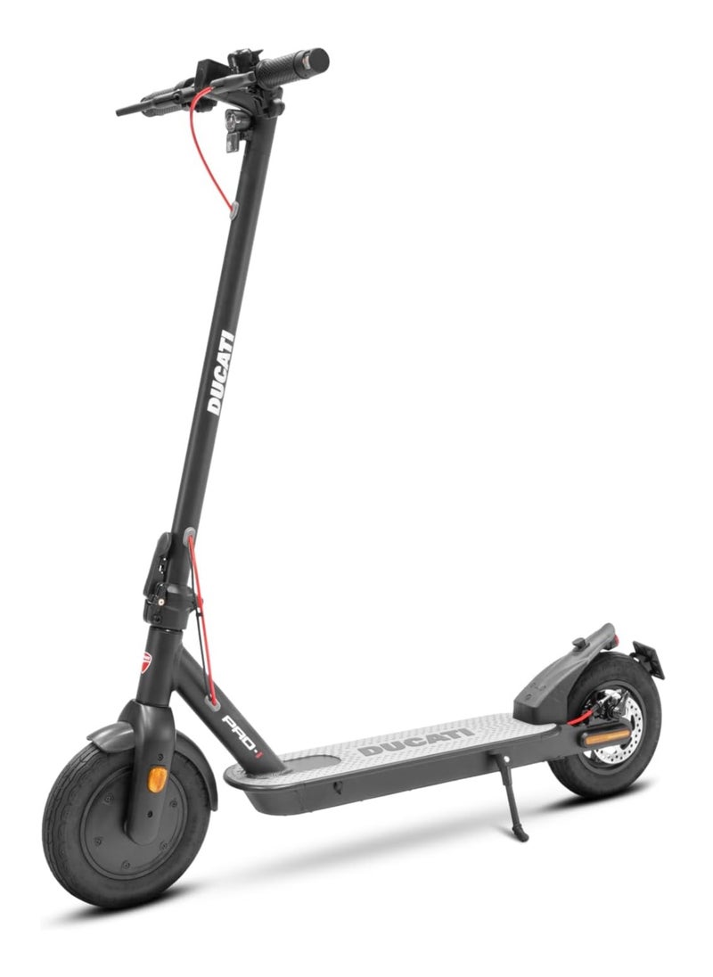 Ducati - Pro1 Evo Advanced Electric Scooter | 350W Powerful Motor, Turn Signals, 10” Air Tyres, Dual Braking System | 25Km Range, Led Display, 4 Driving Modes, Max Load 100Kg | Black - Image 1