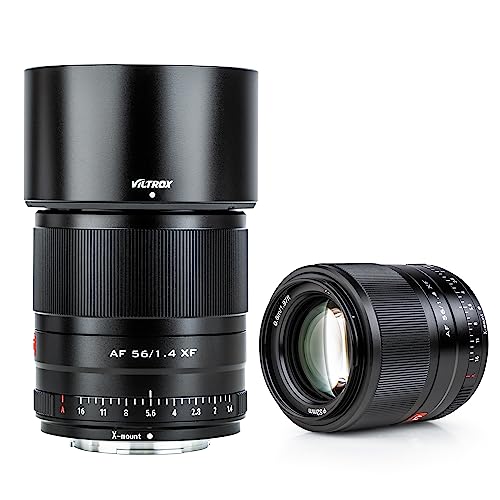 VILTROX 56mm F1.4 STM APS-C Frame Auto Focus Standard Prime Lens for Fuji Fujifilm X-Mount Mirrorless Digital Camera X-M1 X-H1 X-PRO3 X-PRO2 X-T4 X-T3 X-T2 X-S10 X-T30 X-T20 X-T200 Black - Image 1
