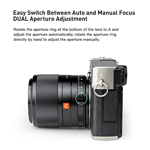 VILTROX 56mm F1.4 STM APS-C Frame Auto Focus Standard Prime Lens for Fuji Fujifilm X-Mount Mirrorless Digital Camera X-M1 X-H1 X-PRO3 X-PRO2 X-T4 X-T3 X-T2 X-S10 X-T30 X-T20 X-T200 Black - Image 4
