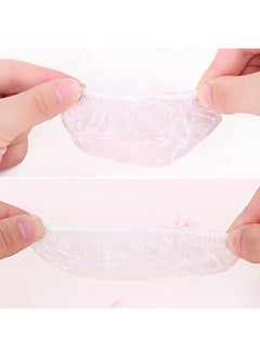 Luzen 100 Pieces Transparent Disposable Ear Protector Covers Shower Caps  - Image 3