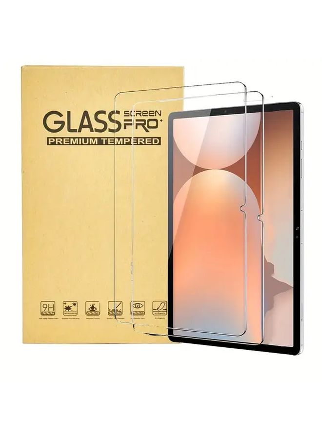 2 Pack Tempered Glass Screen Protector for 12.4 Inch Galaxy Tab S7 Plus HD Transparent Film - Image 1