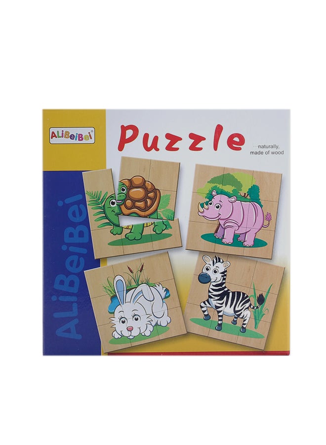 Animal Design Wooden Puzzle Set - Image 1