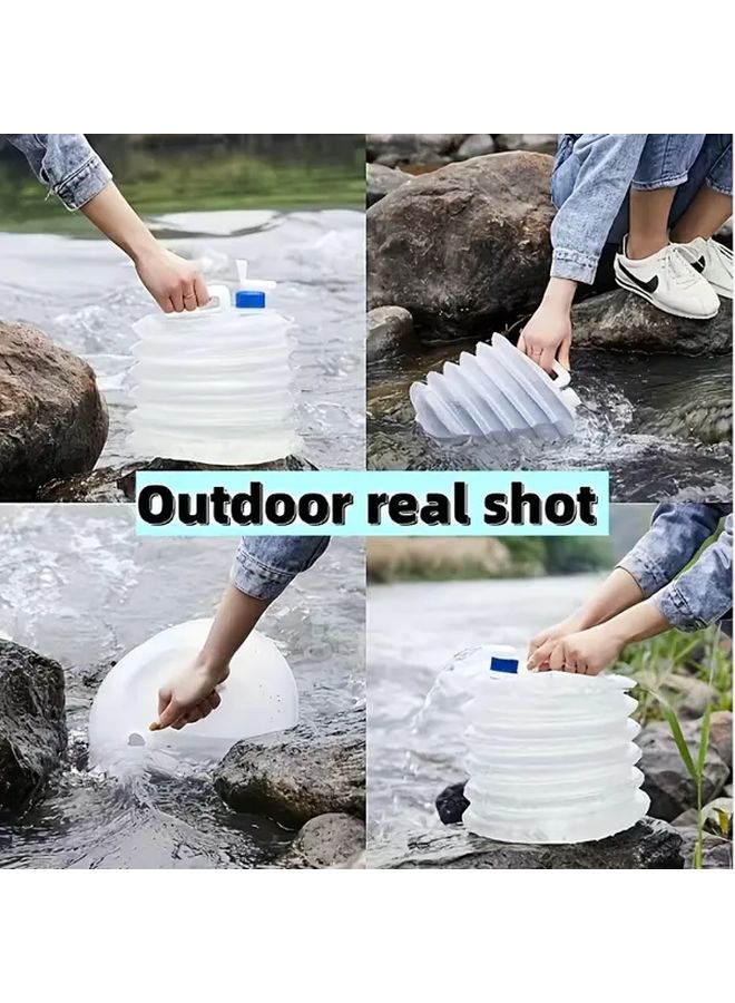 Large Capacity 15 Liter Folding Outdoor Bucket With Rotating Drain Nozzle - Image 2