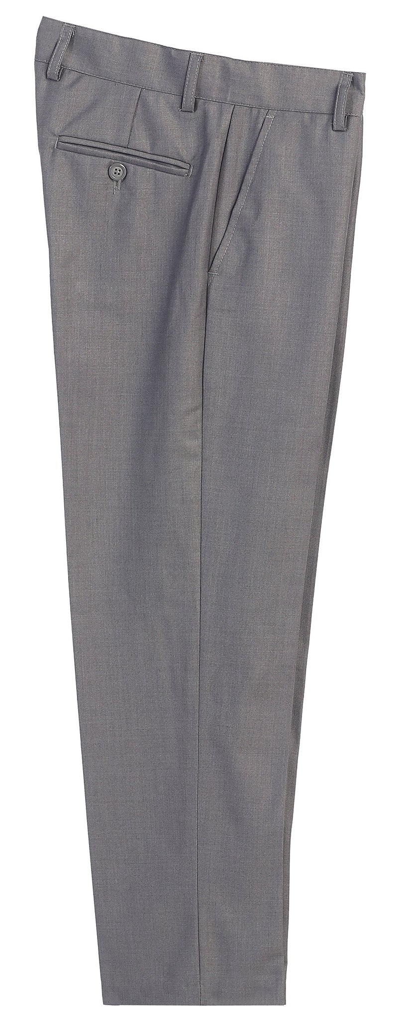 Gioberti Boys Flat Front Dress Pants, Gray, 10 - Image 4