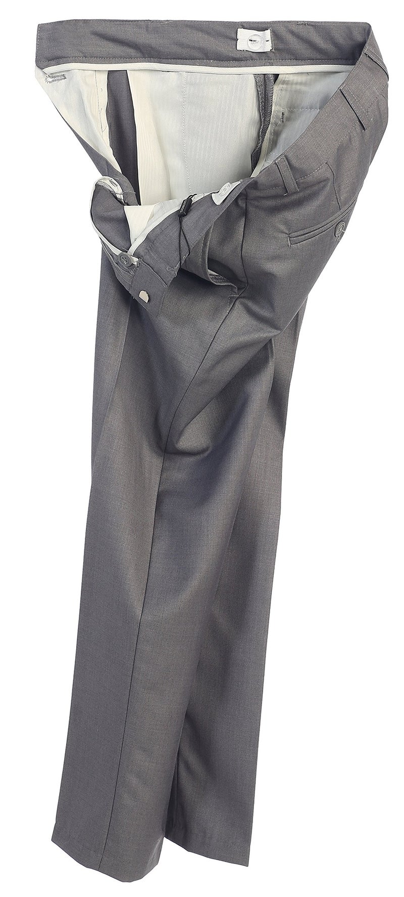 Gioberti Boys Flat Front Dress Pants, Gray, 10 - Image 5