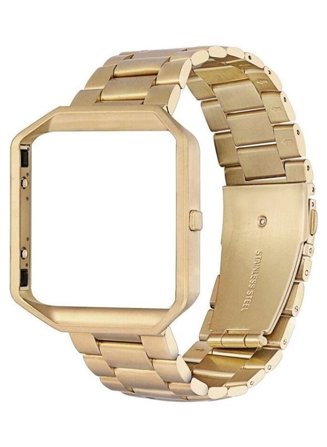 NIBEMINENT Stainless Steel Waist Strap Watch Band Gold - Image 1