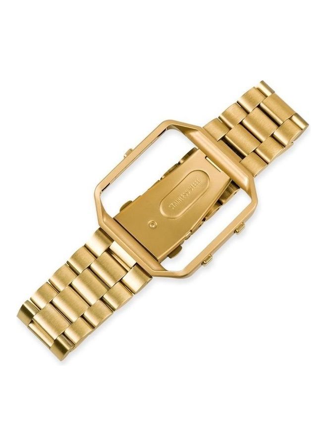 NIBEMINENT Stainless Steel Waist Strap Watch Band Gold - Image 3