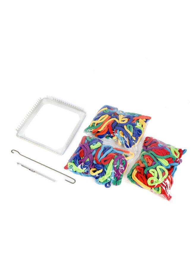 Harrisville Designs Friendly Loom 7” Traditional Potholder Plus Weaving Kit | Sturdy Metal Loom and Quality Cotton Weaving Loops in Rainbow Colors | Complete Kit to Weave 6 Functional Potholders | Made in The USA  - Image 5