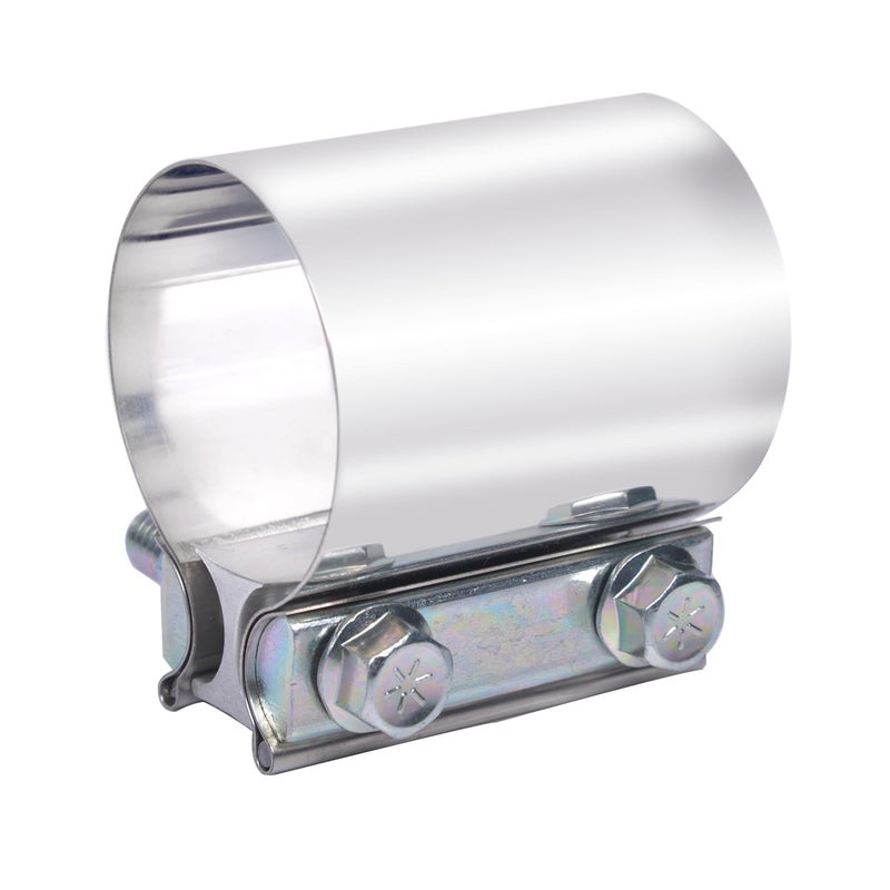 Elifecenter 3 inch Exhaust Lap Joint Butt Clamp Stainless Steel 3 Muffler Band Clamp fit over OD 3 inch Pipes