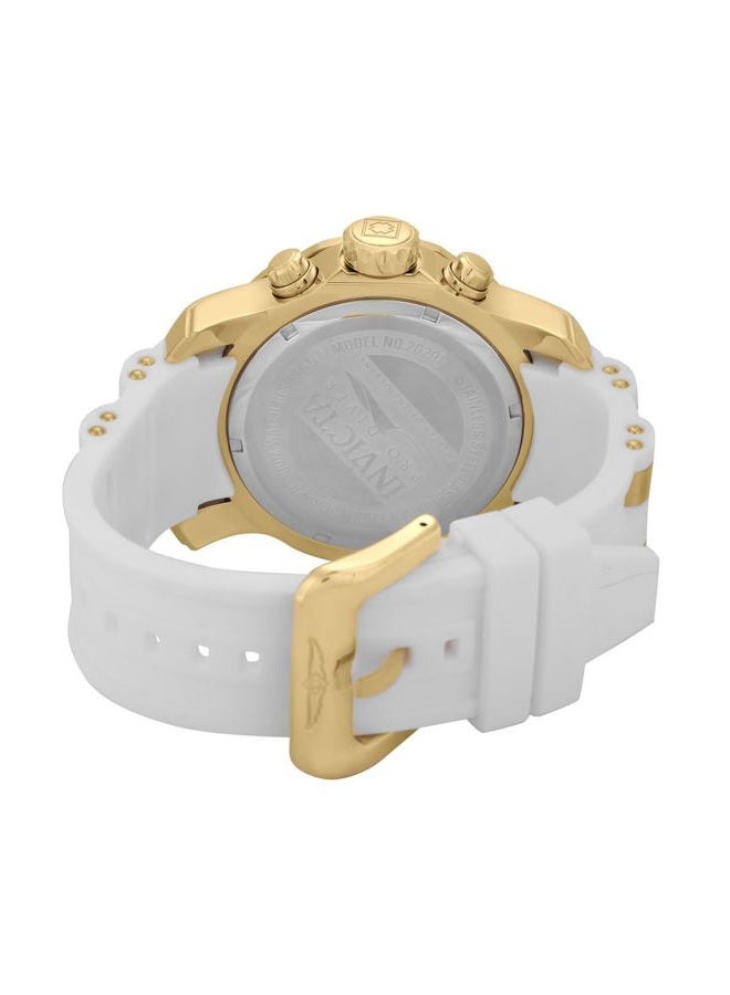 Invicta Men's Pro Diver Stainless Steel Quartz Watch with Silicone Strap, Gold, White, 26 (Model: 20291) - Image 3