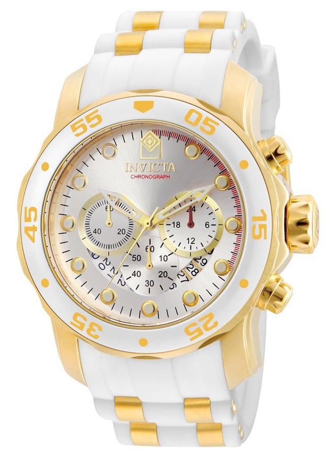 Invicta Men's Pro Diver Stainless Steel Quartz Watch with Silicone Strap, Gold, White, 26 (Model: 20291) - Image 1