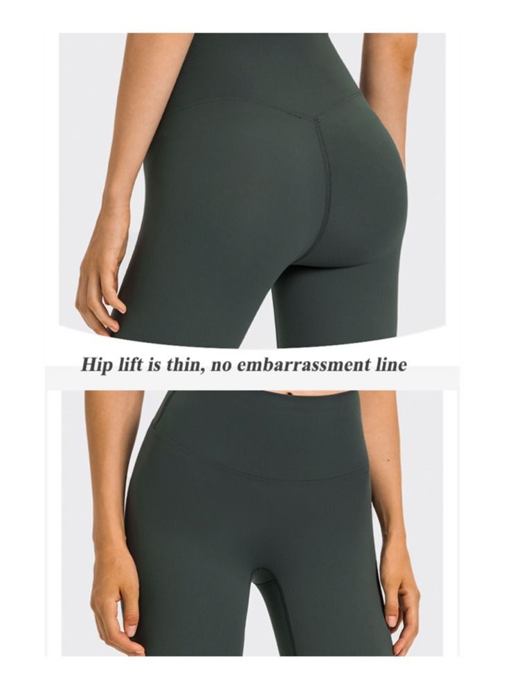 NIBEMINENT Women's Running Fitness Sports Pants Yoga Pants, High-waist Hip-lifting Elastic Cropped Trousers  - Image 2