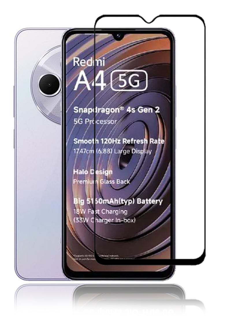 For Xiaomi Redmi A4 5G Screen Protector – Edge to Edge Tempered Glass Screen Protector, High Transparency, Delicate Touch, Smooth Arc Edges, Easy Installation - Image 1