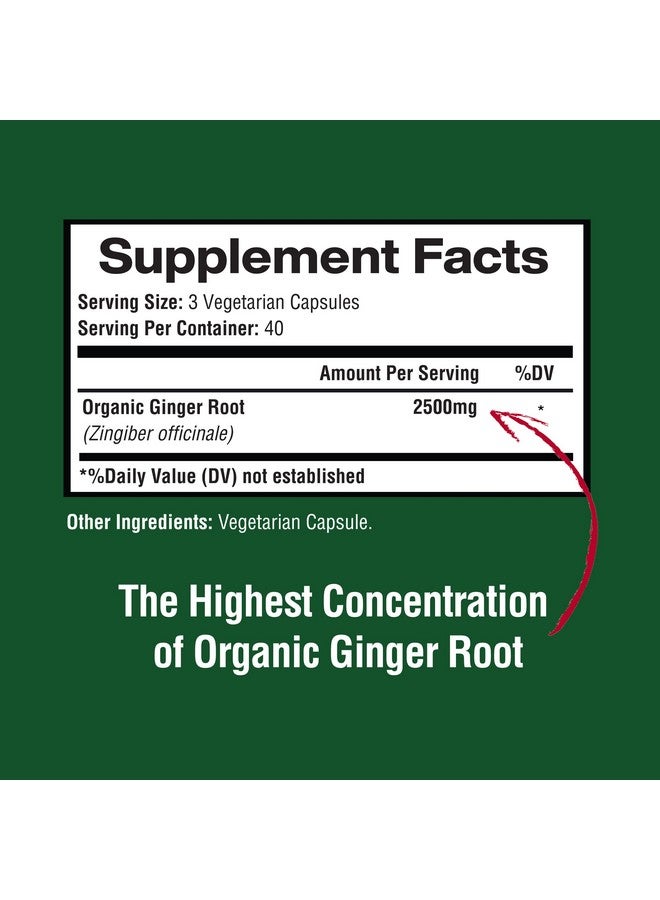 Happi Mi Nutrition Ginger Root Capsules Organic 2500Mg Ginger Capsule Ginger Supplement Ginger Powder Ginger Pills Digestive Health Support Immune Support Stomach Support 120 Veggie Capsules - Image 3