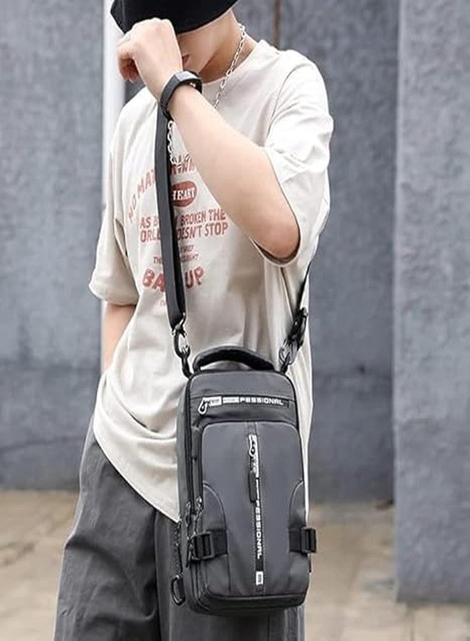 HELLYZ Men’s Crossbody Sling Backpack - Waterproof Sling Bag with USB Charging Port - Travel, Hiking, Gym, Picnic & Daily Use - Adjustable Reversible Strap - Lightweight & Durable - Image 2