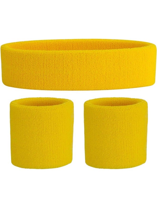 بشكل مختصر مجموعة من 3 قطع من عصابة الرأس الرياضية، مجموعة من عصابة الرأس، عصابة رأس من قماش تيري، عصابة رأس تمتص العرق وتمتص الرطوبة