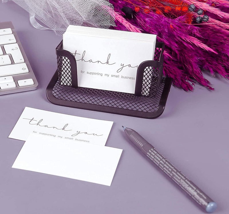Premify 200 Thank You Cards, Thank You For Supporting My Small Business Cards, Elegant And Professional Design, 2" X 3.5" Recommended For Online Retailers, Small Business Owners & Local Stores - Image 4