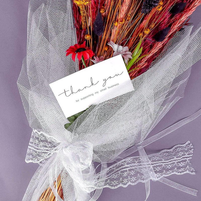 Premify 200 Thank You Cards, Thank You For Supporting My Small Business Cards, Elegant And Professional Design, 2" X 3.5" Recommended For Online Retailers, Small Business Owners & Local Stores - Image 2