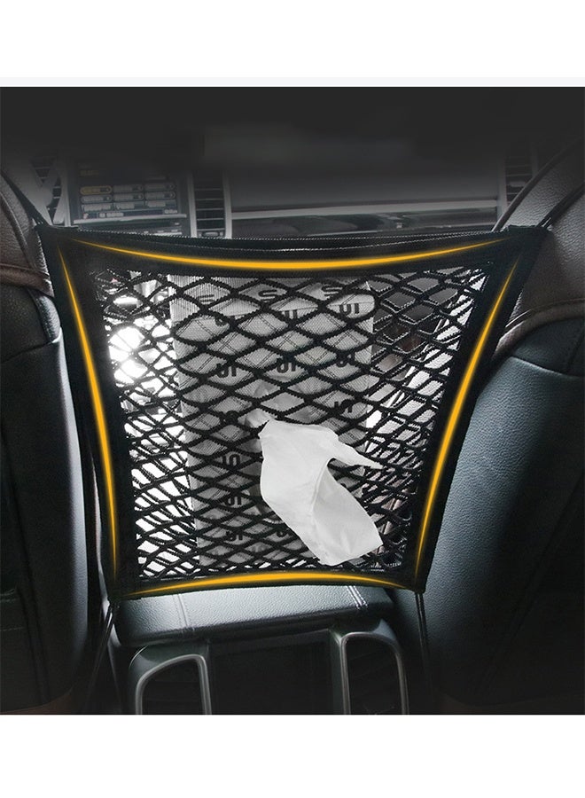 Car seat storage net bag, car protective barrier net, isolation storage net, backrest storage bag, car use - Image 2