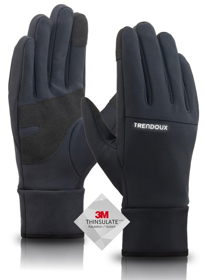 TRENDOUX Men’s Women’s Wind Water Proof Snowboarding Snowmobile Gloves Size Large, Thinsulate Lightweight Stretchy Athletic Finger Hands Warm Liner Gloves for Phone Texting Computer, Cozy Season Gift Unisex - Image 1