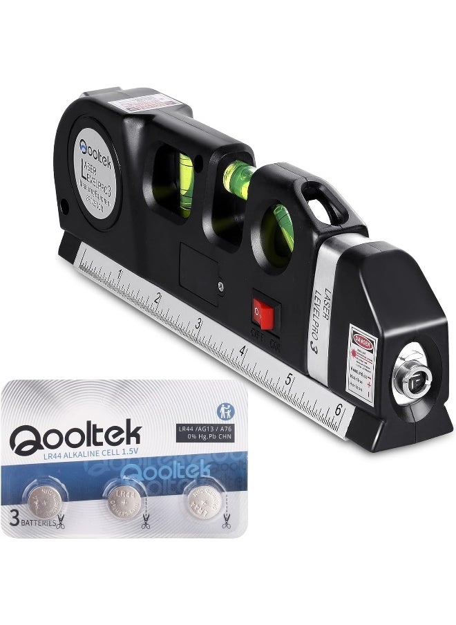 Generic Qooltek Multipurpose Laser Level Laser Measure Line 8Ft+ Measure Tape Ruler Adjusted Standard And Metric Rulers  - Image 2