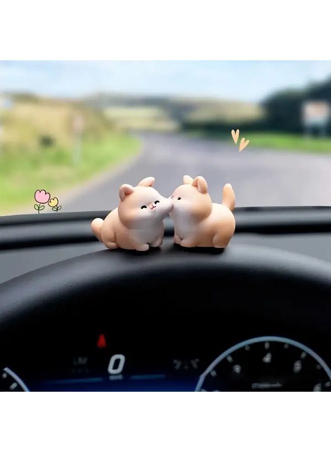 Two Kittens Couple Car Ornament For Central Control And Rearview Mirror Love Atmosphere - Image 3