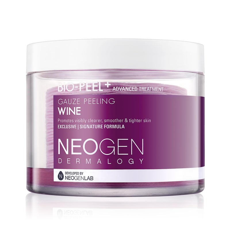 DERMALOGY by NEOGENLAB BioPeel Gauze Peeling Pads Wine 30 pads  Exfoliating  Firming Peeling Pad with PHA  Red Wine  Resveratrol  Acid Hyaluronic  Korean Skin Care
