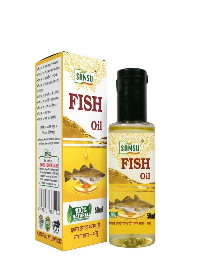 Sansu Fish Oil Good Heart Health, Bone, Health, Diabetes, Immune, Metabolic rate, Arthritis Pain, 50ml (Pack of 4) - Image 1