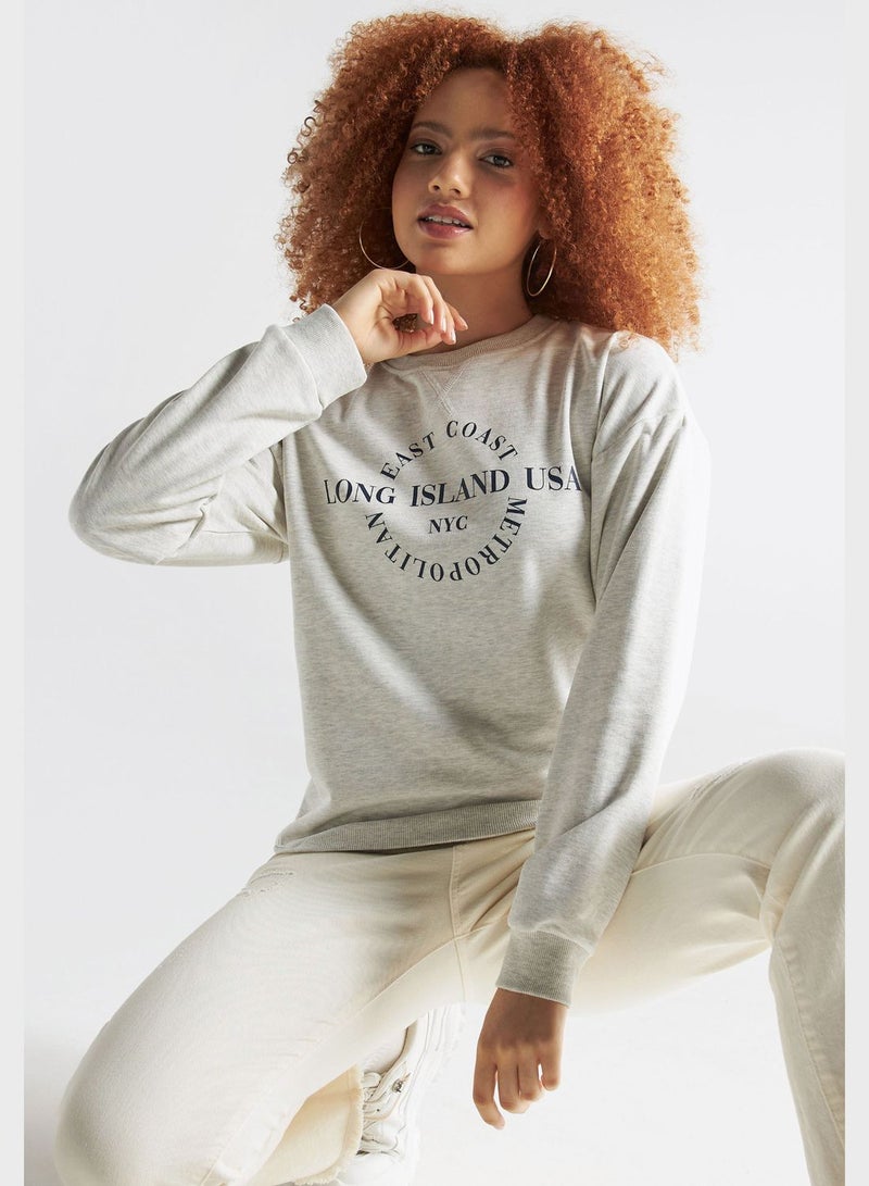 FAV Printed Crew Neck Sweatshirt - Image 1