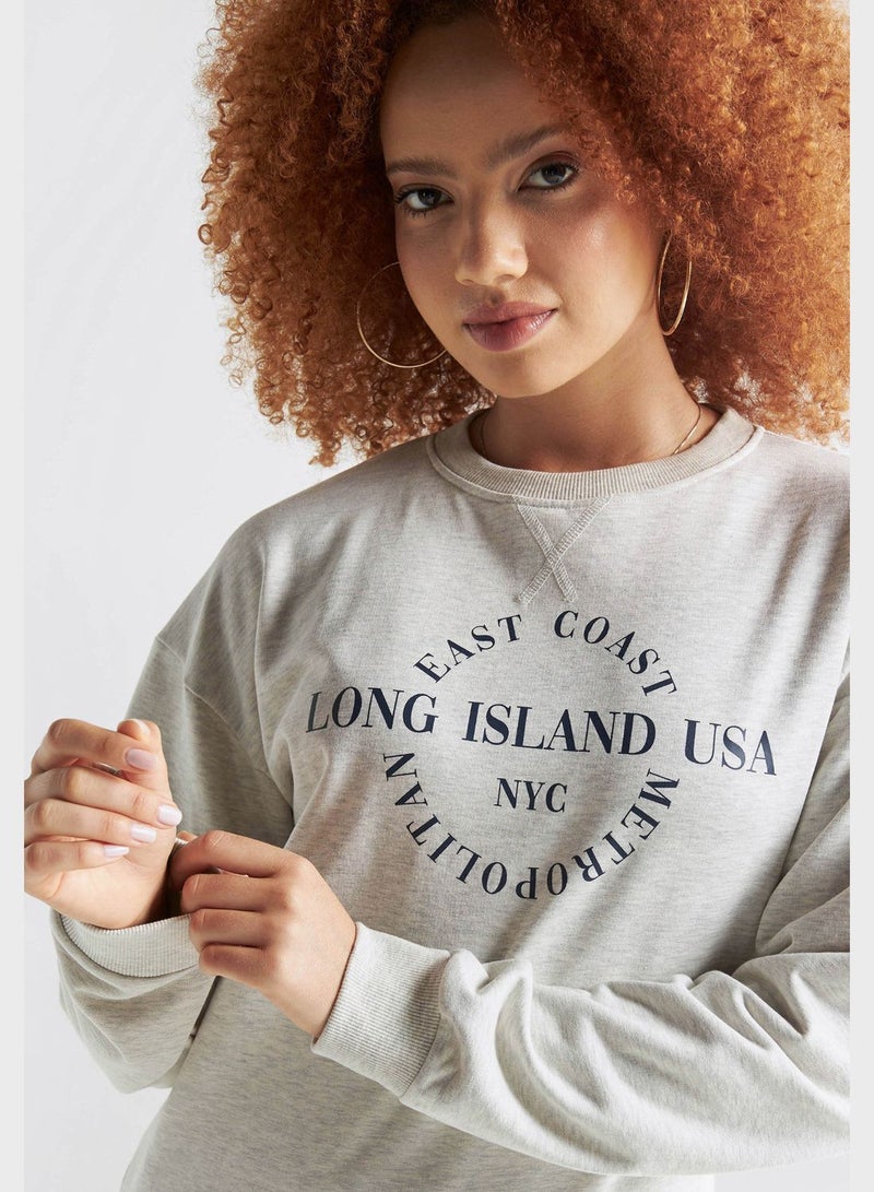 FAV Printed Crew Neck Sweatshirt - Image 3