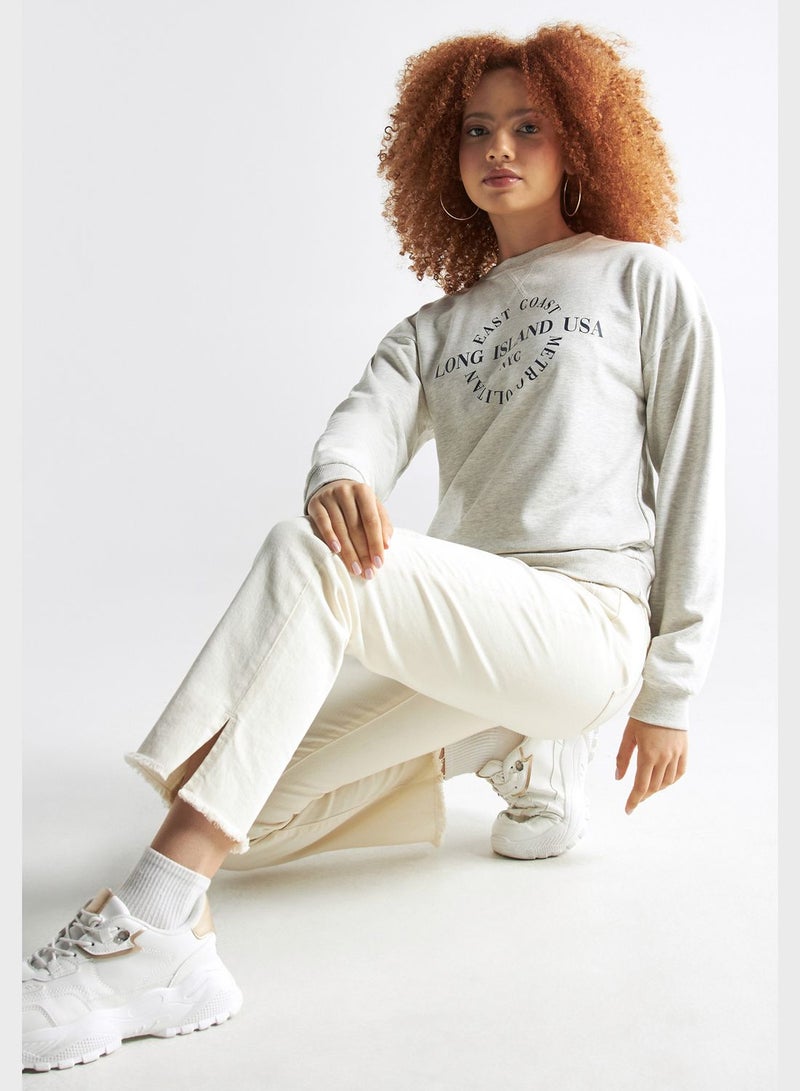 FAV Printed Crew Neck Sweatshirt - Image 4